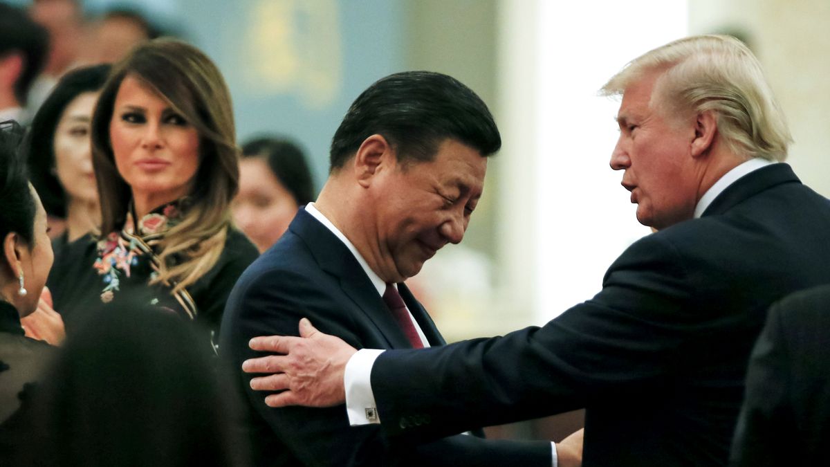 Donald Trump with Xi Jinping